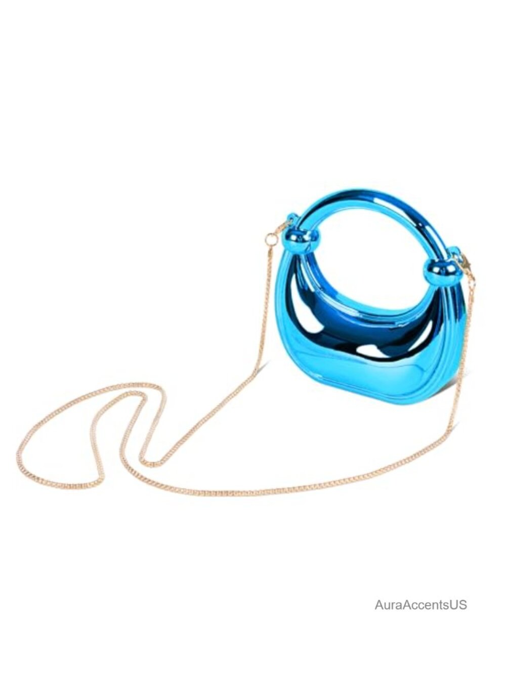 Mini Chain Purse Small Shiny Handbag Y2k Evening Party Clutch Crossbody Acrylic